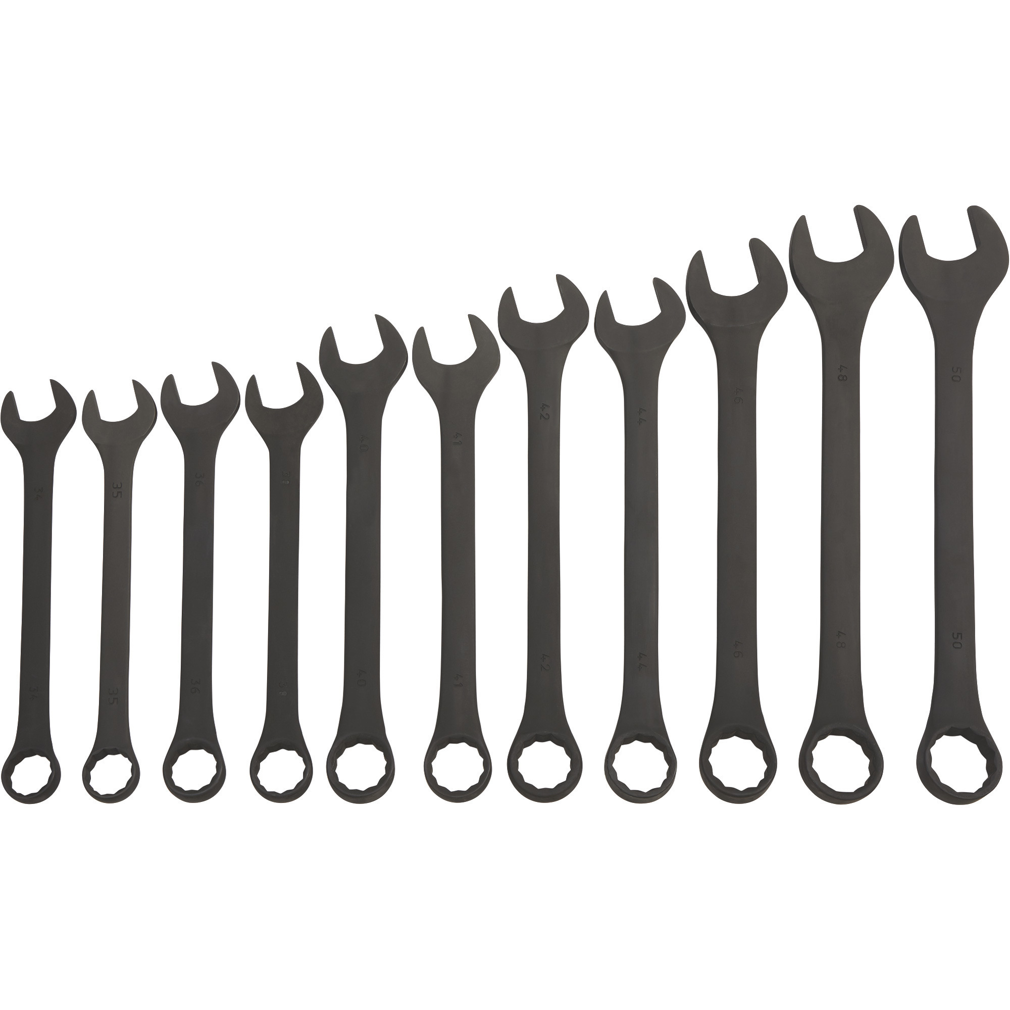 Ironton Jumbo Combination Wrench Set, 11-Pc., Metric